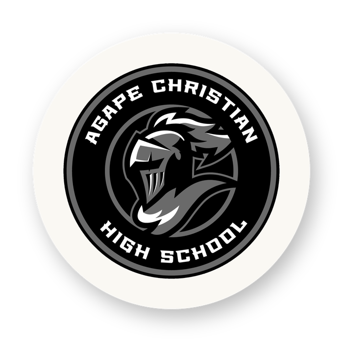 Black and white school logo design